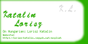 katalin lorisz business card